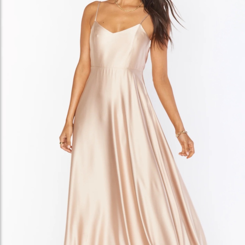 Show me your MuMu Faith Maxi Dress ~ Champagne Luxe Satin
XL